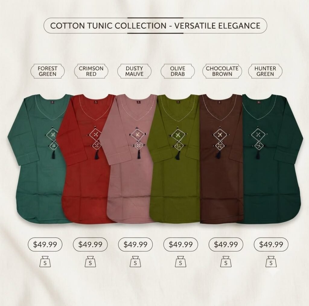 Cotton Tunic Collection - Versatile Elegance - GK Fashions Bengaluru